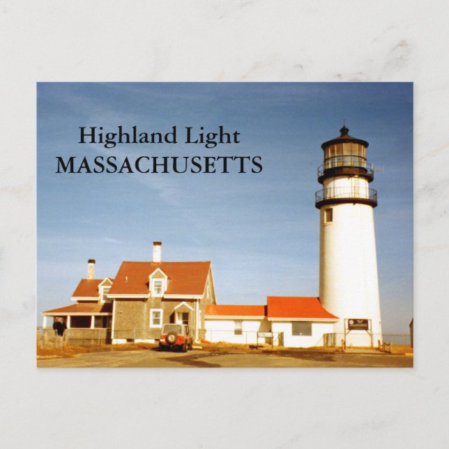 Highland Light, Massachusetts Postcard Vykort (Framsida)
