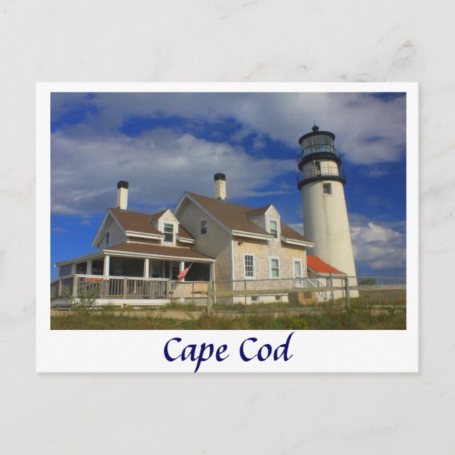 Highland Lighthouse, Cape Cod Truro Vykort (Framsida)