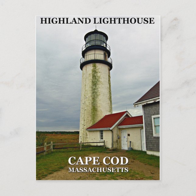Highland Lighthouse, Massachusetts Postcard Vykort (Framsida)