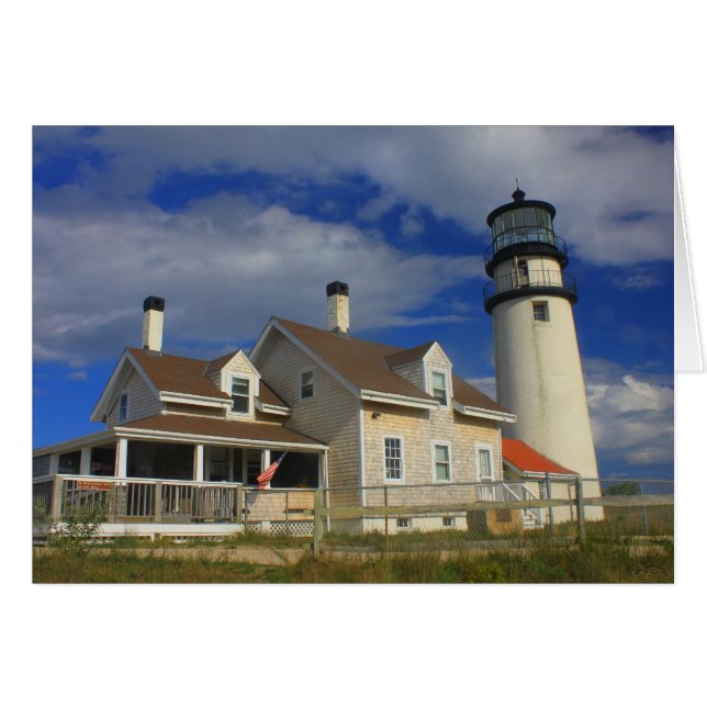 Highland Lighthouse Truro Cape Cod Hälsningskort (Framsidan Horizontal)