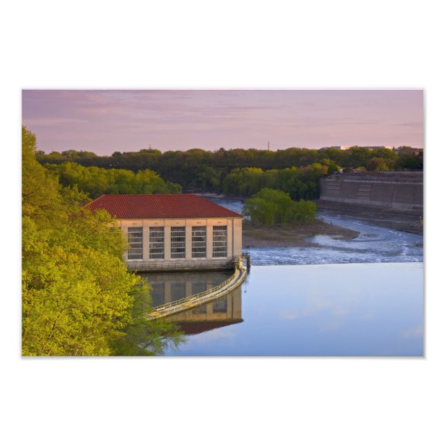 Highland Park Powerhouse och Dam Fototryck (Framsidan)