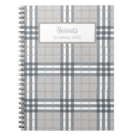 Highland Plaid Personalized Journal Notebook Anteckningsbok