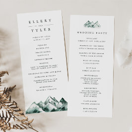 Highland | Rustic Mountain Bröllop Program