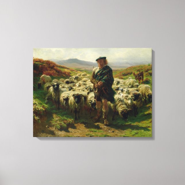 Highland Shepherd, 1859 Canvastryck (Framsida)