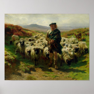 Highland Shepherd, 1859 Poster