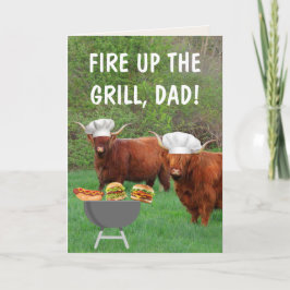 Highland Steer Grillfest Fars Dag Kort