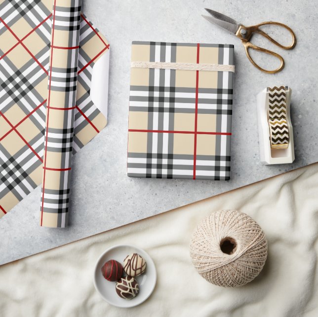 Highland Tartan Gift Wrap Presentpapper (Hantverk)