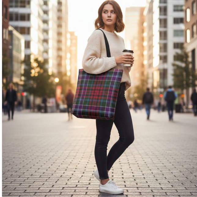 Highland Tartan - Rustic Red & Green Plaid Tygkasse (Skapare uppladdad)