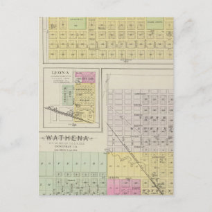 Highland, Wathena, Eagle Vår, Kansas Vykort