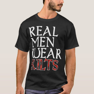 Highlander Games Röd Tartanrandig Äkta Män Bär T Shirt