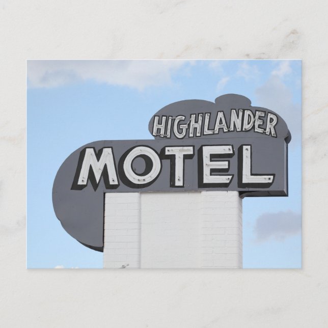 Highlander Motel Route 66 Vykort (Framsida)