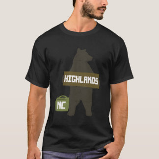 Highlands North Carolina Nc Cute Hitchhiking Bear T Shirt