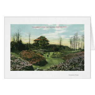 Highlands Park Rhododendronväg och paviljong Hälsningskort