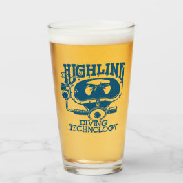 Highline Diving Technology Retro Logotyp Glaskopp