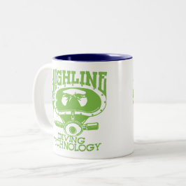 Highline Diving Technology Retro Logotyp Två-Tonad Mugg