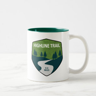 Highline Trail Glacier nationalpark Park Två-Tonad Mugg