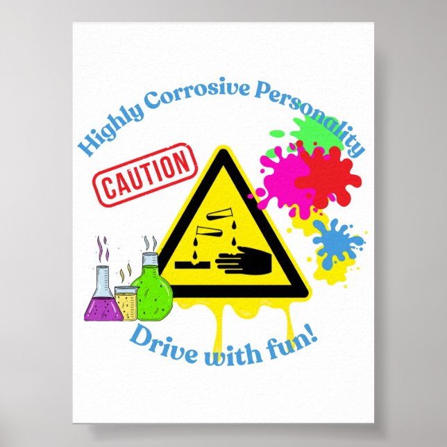 Highly Corrosive Personality Class 8 ADR Trucker Poster (Framsidan)