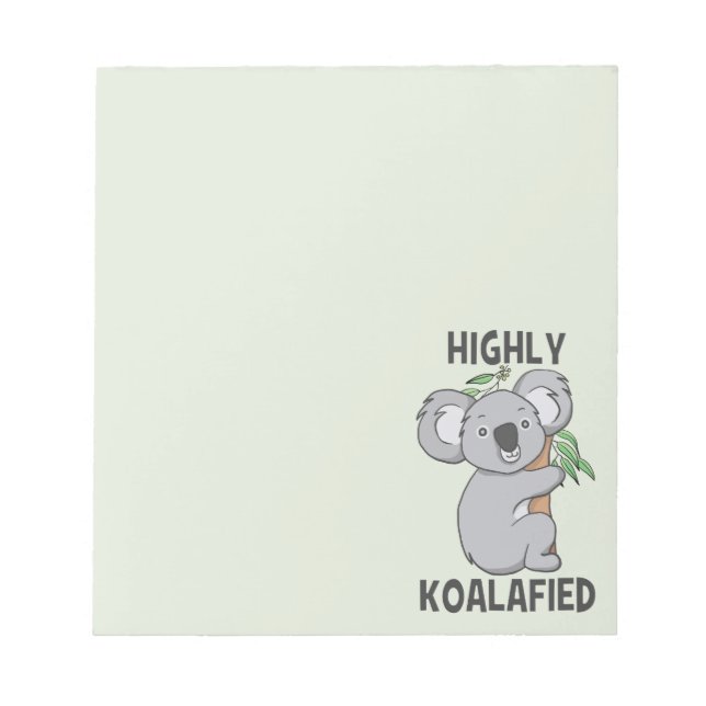 Highly Koalafied Koala Anteckningsblock (Framsida)