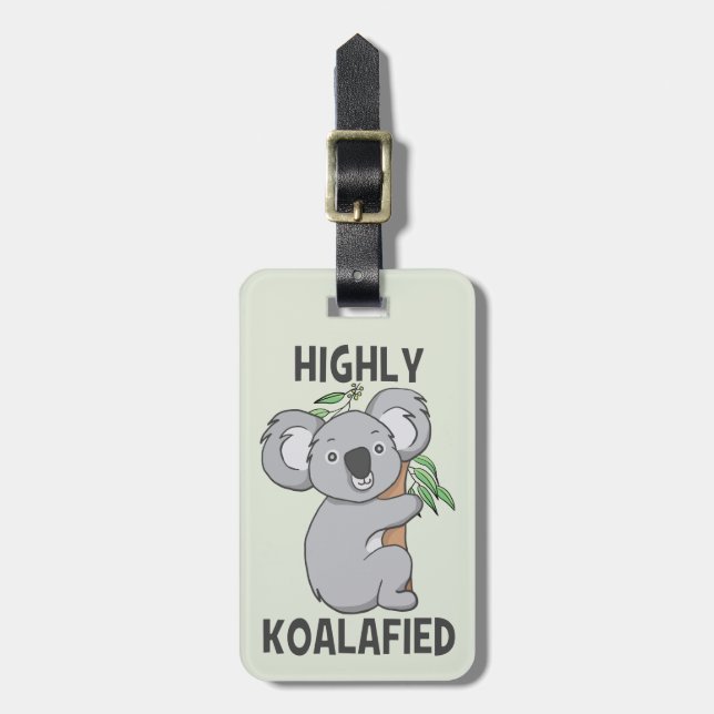 Highly Koalafied Koala Bagagebricka (Vertikal Framsida)