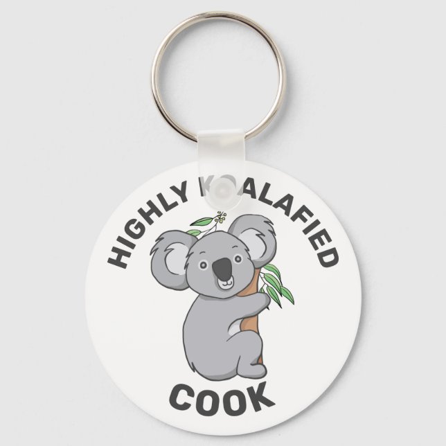 Highly Koalafied Koala Qualified Cook Nyckelring (Framsida)