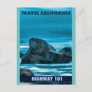Highway 101 Kalifornien vintage resor Vykort