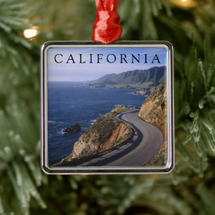 Highway 1 Carmel Kalifornien Julgransprydnad Metall