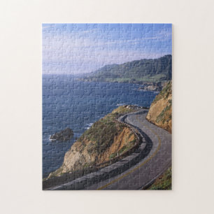 Highway 1 längs Kaliforniens kust nära Pussel