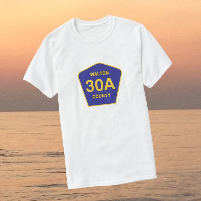 Highway 30A Walton County Florida-skyltskjorta Tee (Skapare uppladdad)