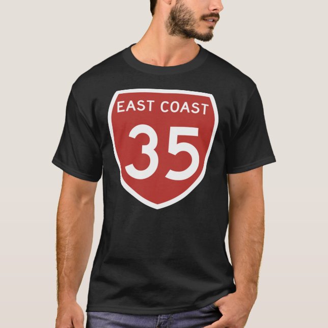 Highway 35, Öster Kusten, New Zealand Classic T-Sh T Shirt (Framsida)