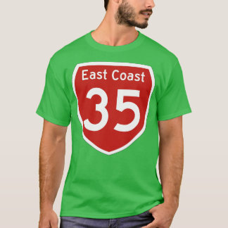Highway 35 Öster Kusten Nya Zeeland T Shirt