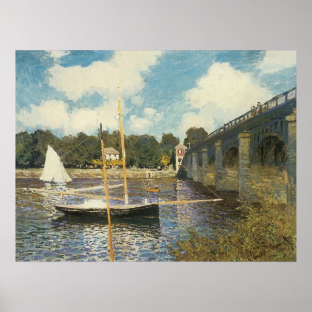 Highway Bridge i Argentina av Claude Monet Poster (Framsidan)
