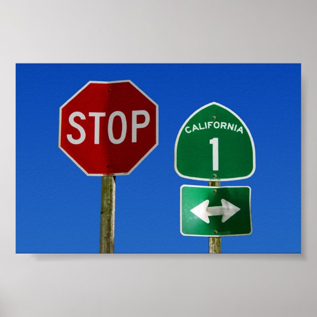Highway One Kalifornien Poster (Framsidan)