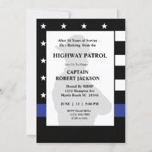 Highway Patrol Flagga Blue Line Pension Party