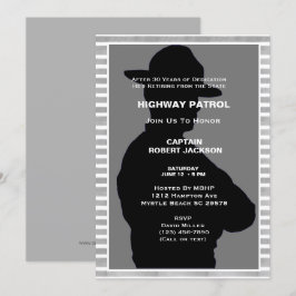 Highway Patrol Silhouette Pension Party Inbjudningar