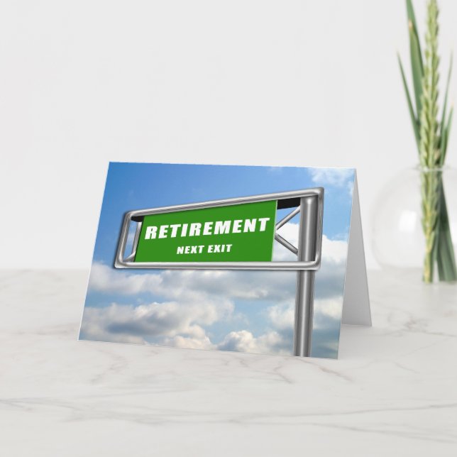 Highway Sign Pension Kort (Framsida)