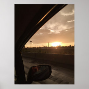 Highway Sunrise Poster