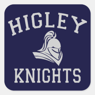 Higley riddare fyrkantigt klistermärke