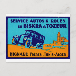 Hignard Frere Tunis retro Label Postcatd Vykort