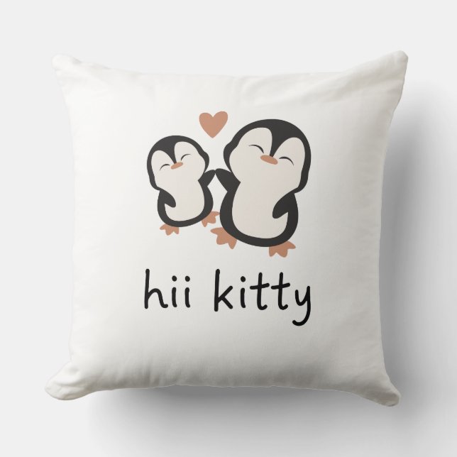 hii kitty  cute pillowcase kudde (Framsida)