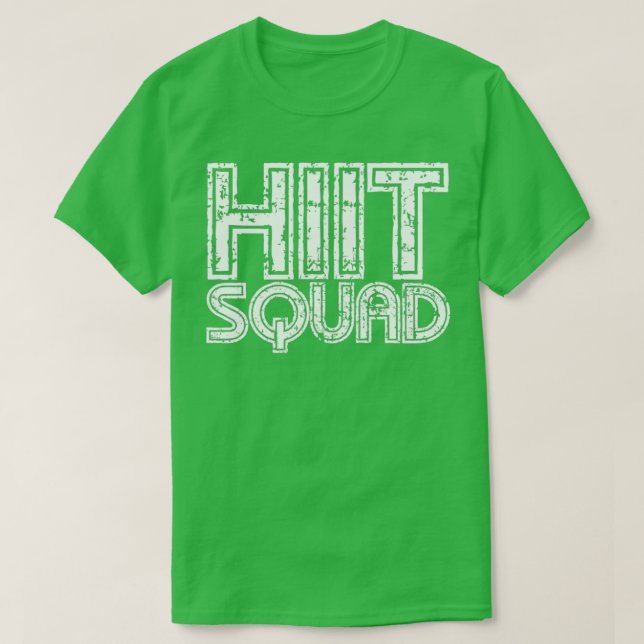HIIT Squad White Bläck T Shirt (Design framsida)