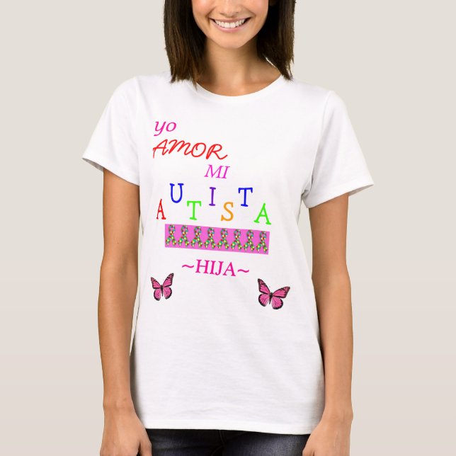 hija för autista för yokärlekmi! t-shirt (Framsida)
