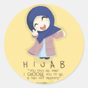 Hijab är frihet runt klistermärke