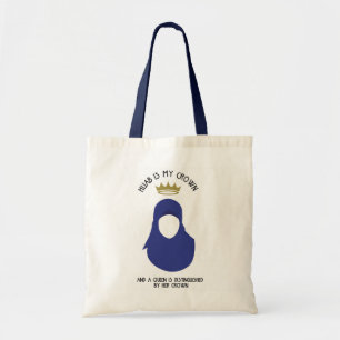 Hijab är min BLÅA krona - HIJAB - - FACELESS Tygkasse