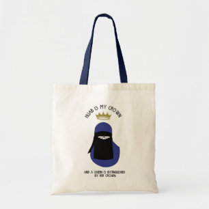 Hijab är min BLÅA krona - NIQAB - - Tygkasse