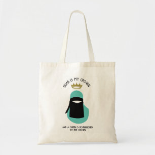 Hijab är min krona - NIQAB - FACELESS AQU - Tygkasse