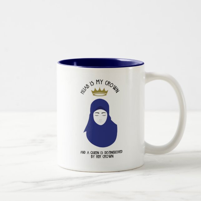 Hijab är min krona - SLÖSA kaffemuggen Två-Tonad Mugg (Höger)