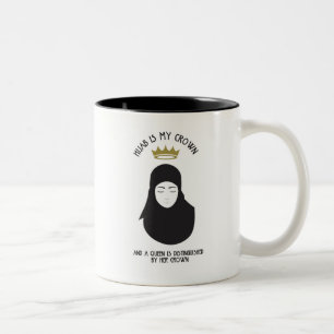 Hijab är min krona - SVART kaffemugg
