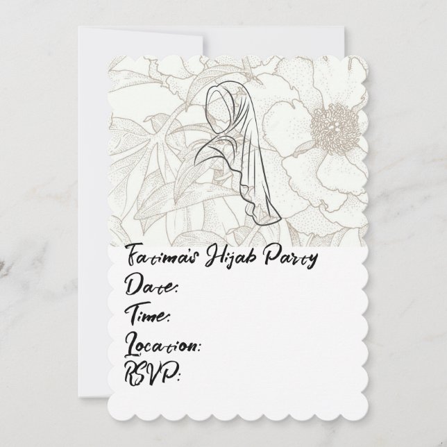 Hijab Party Inbjudningar (Framsida)