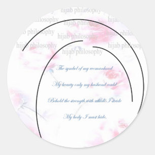 Hijab Philosophy Sticker Runt Klistermärke