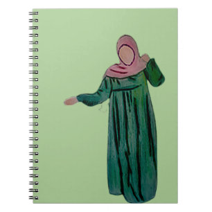 Hijabi - Muslimah - Hijab Hand plockade - Hijab Gi Anteckningsbok